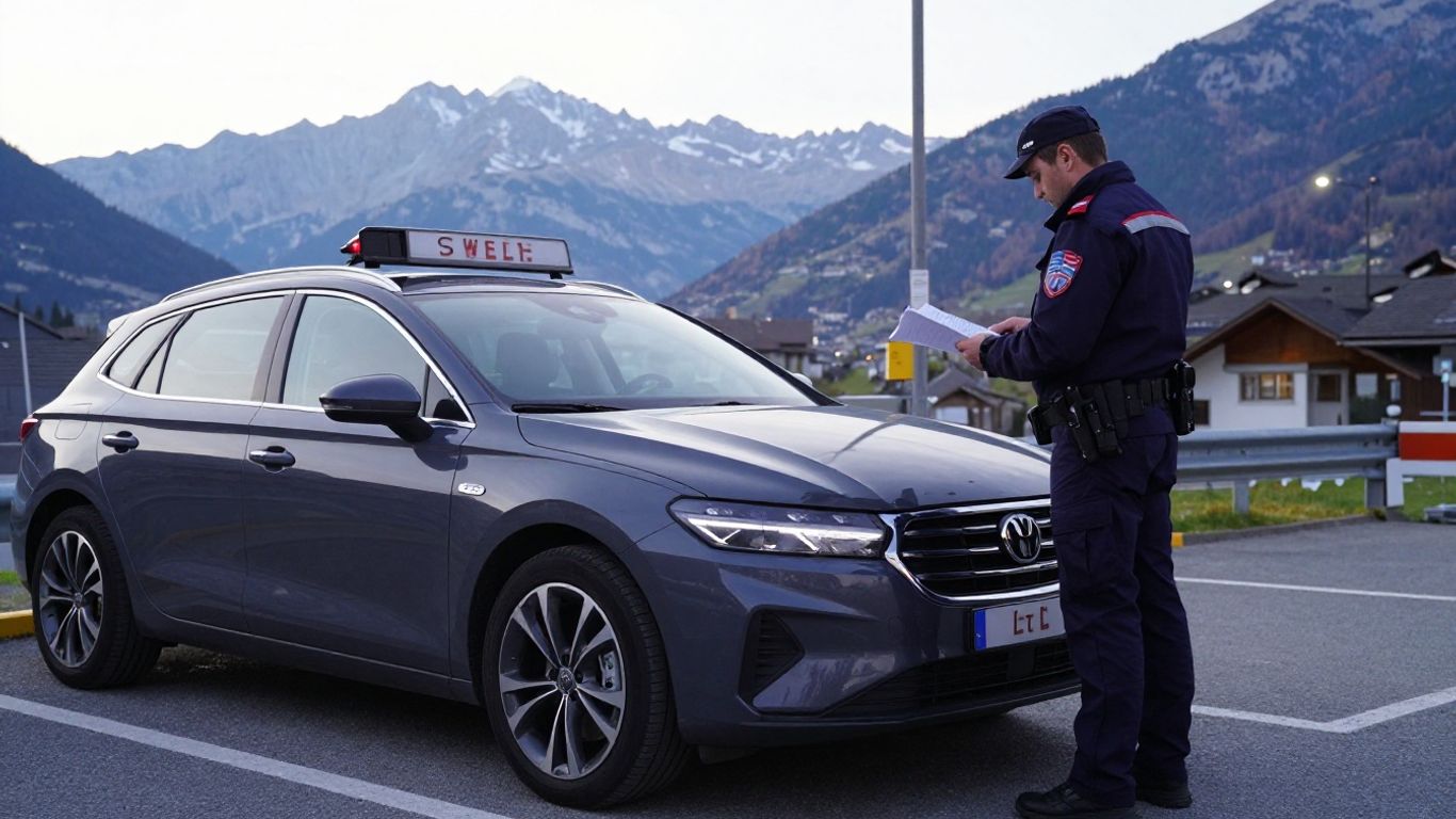 Schweizer Zollabfertigung mit importiertem Fahrzeug