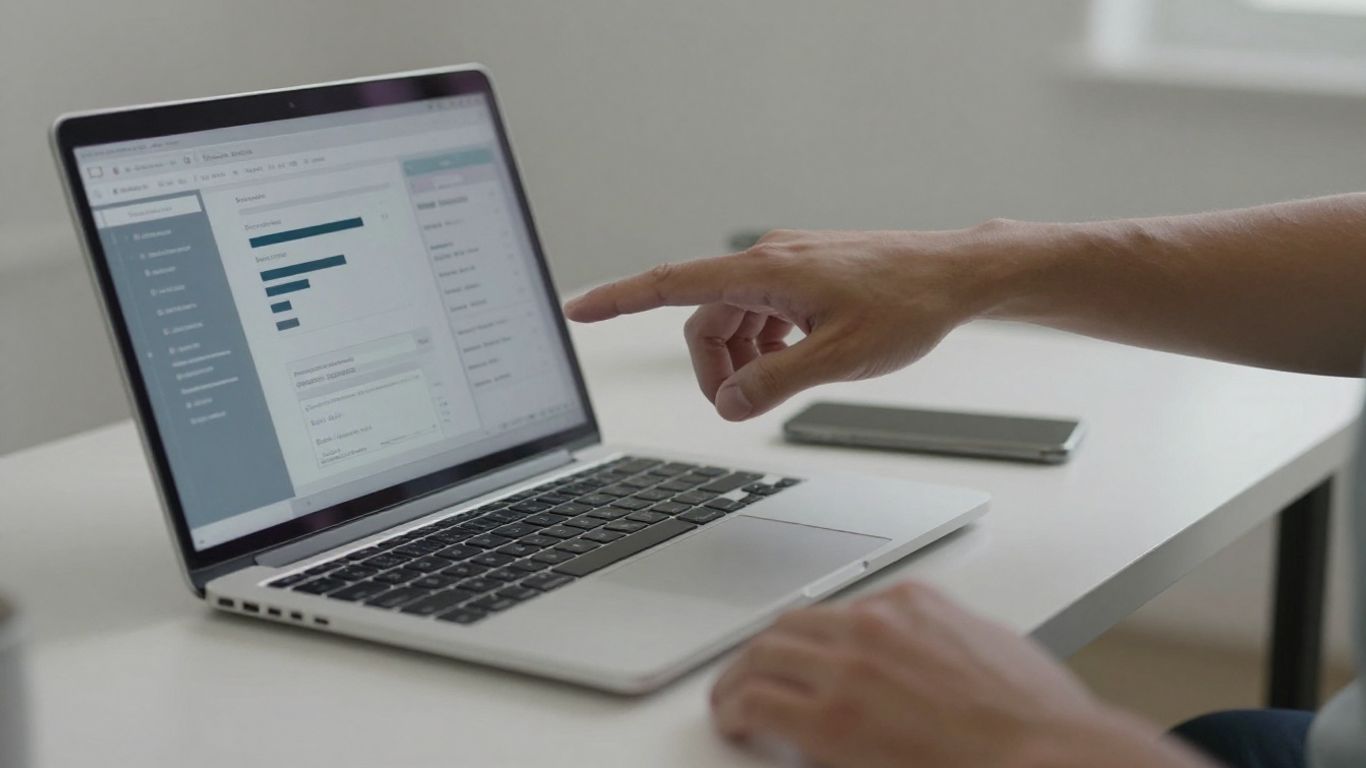 Automated review requests on a laptop screen.