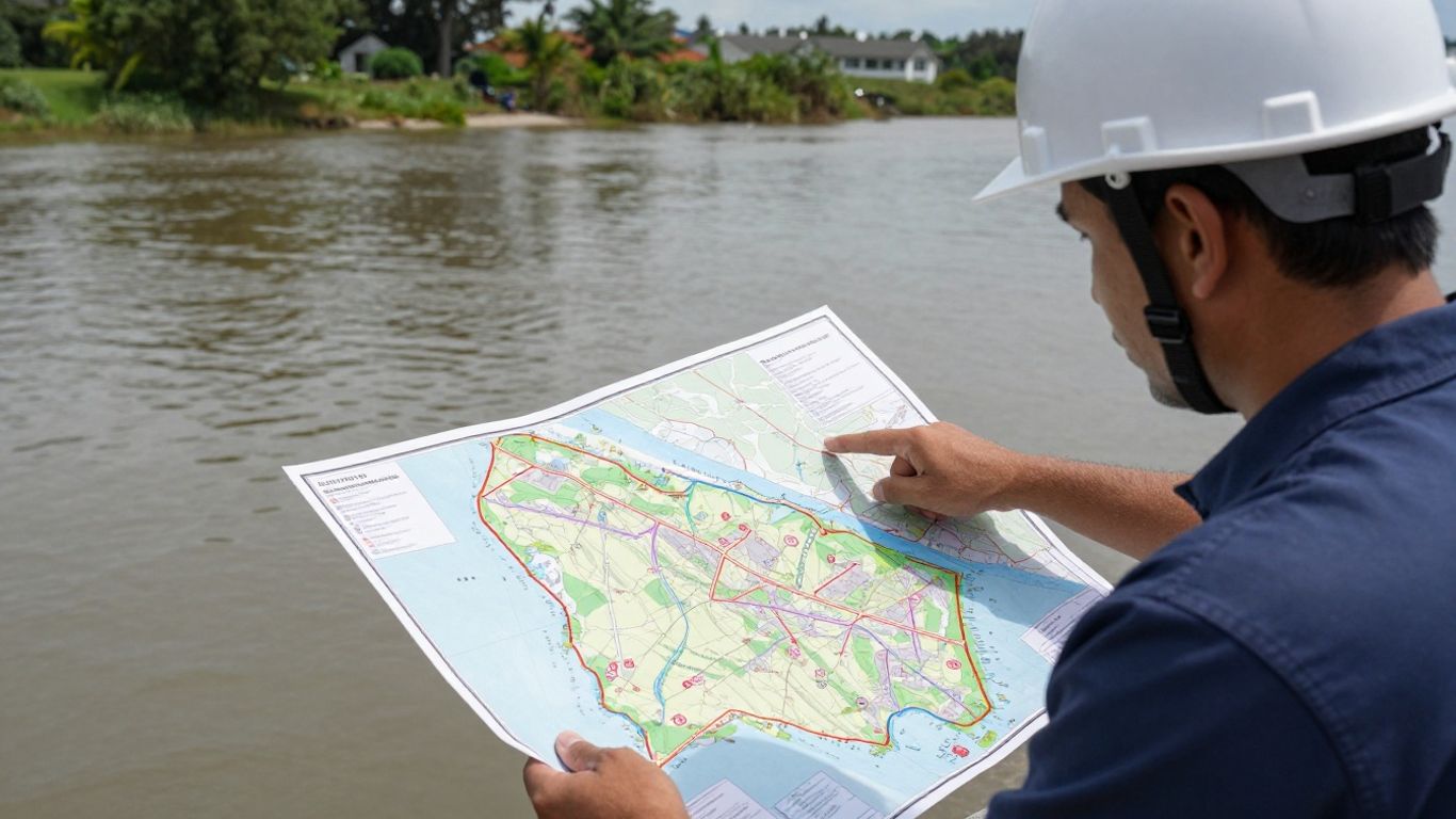 Property owner and expert review flood zone map.