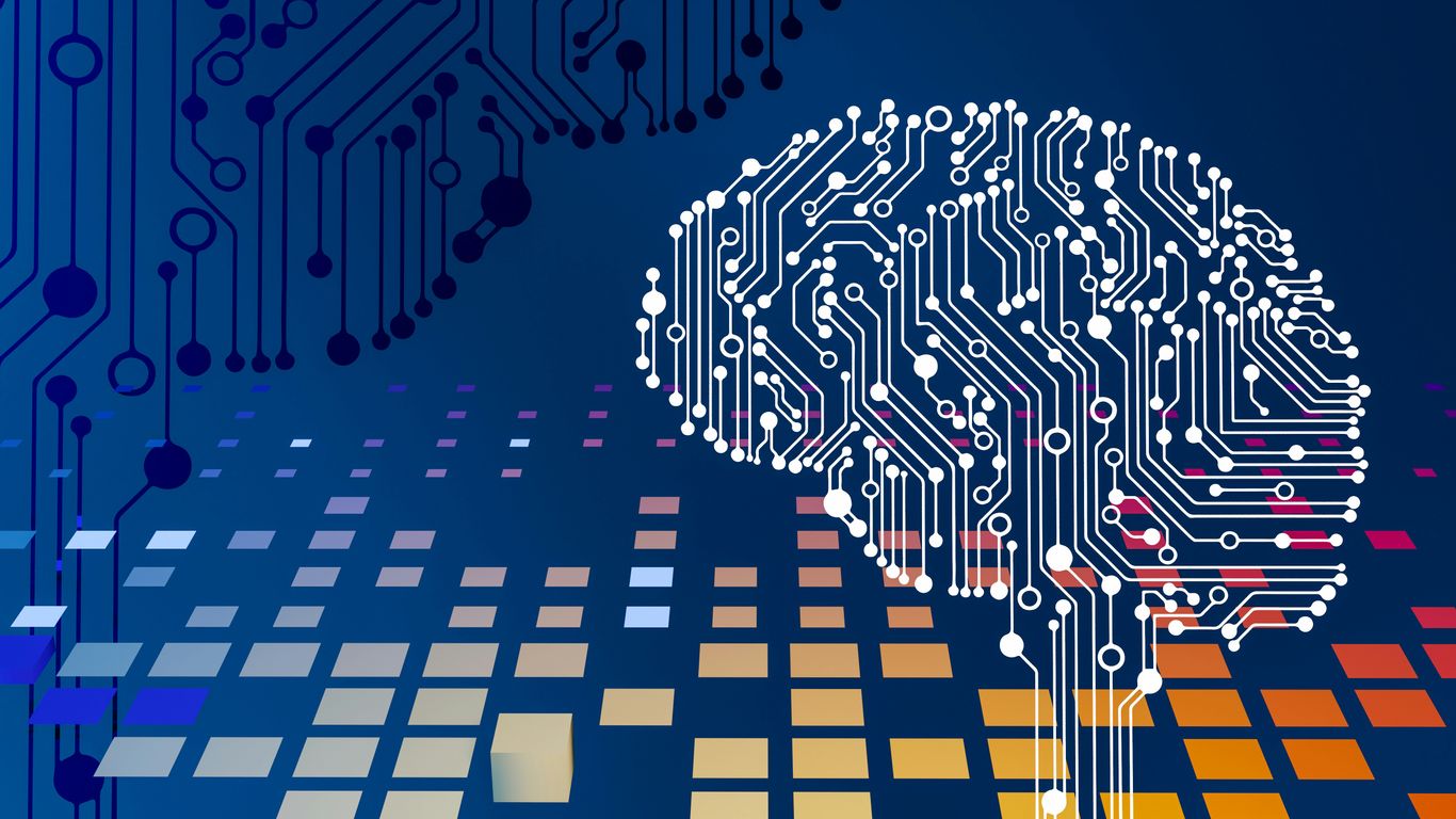 AI research lab with robots