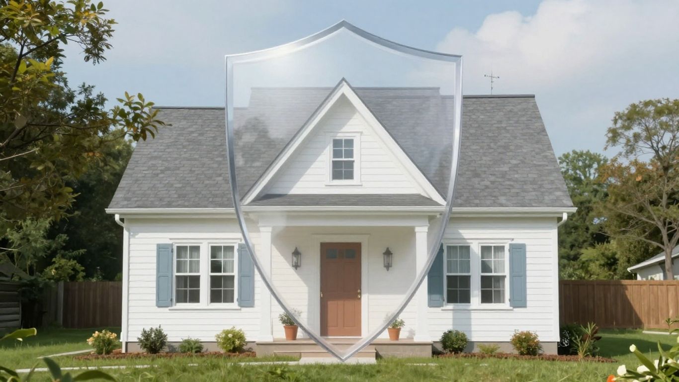 Casa protegida con escudo de seguridad contra okupas.