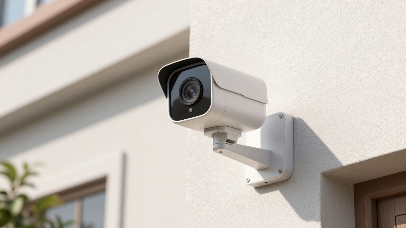 Dahua draadloze beveiligingscamera op huismuur