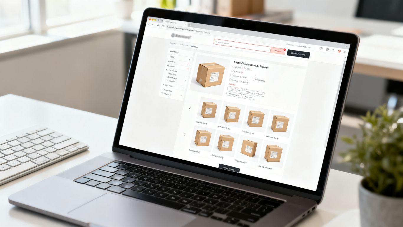 Product listing fields displayed beside organized inventory notes