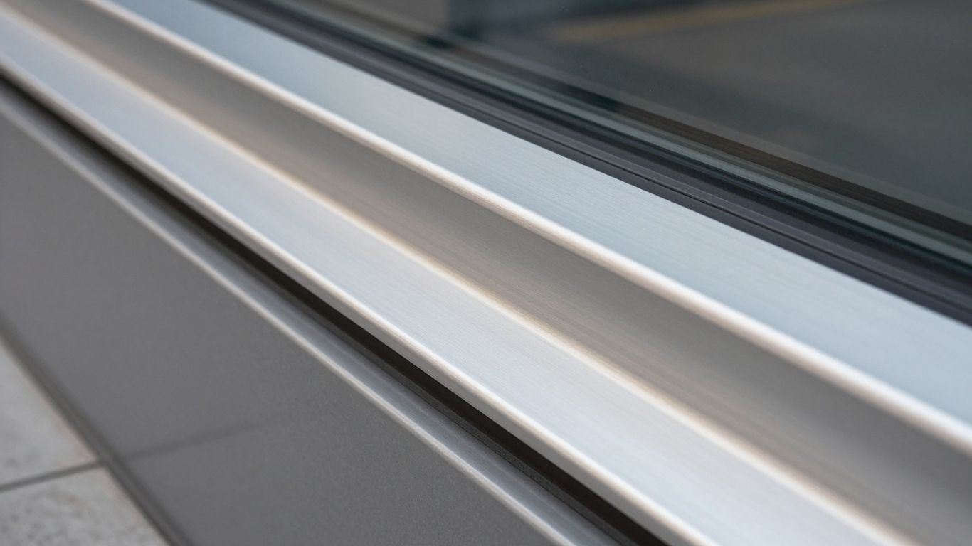 Aluminium door frame on a commercial building in Staffordshire.