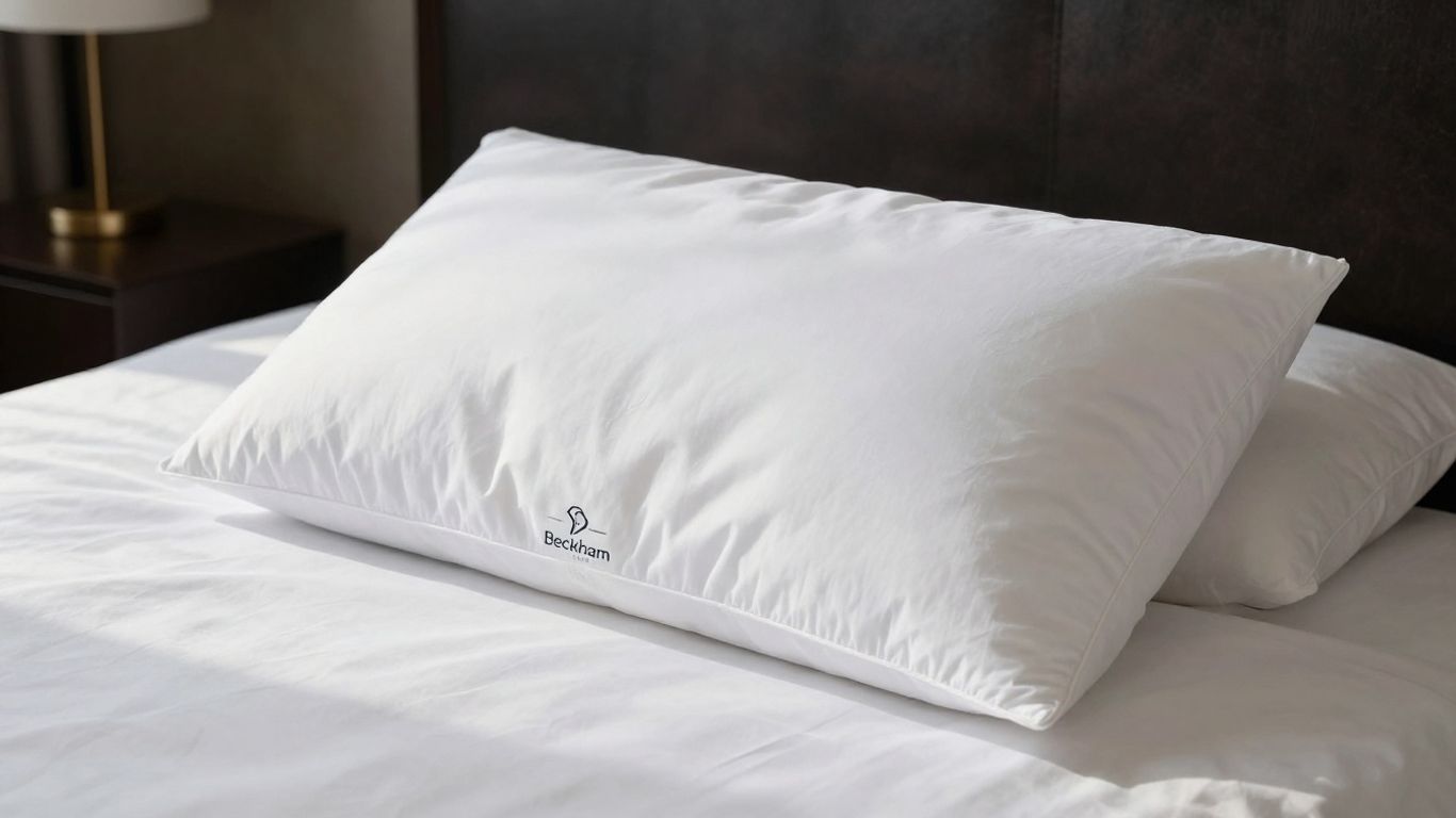 Beckham Hotel Collection Gel Pillow on a bed