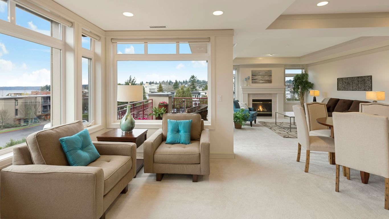 Stylish acrylic design elements in rooms