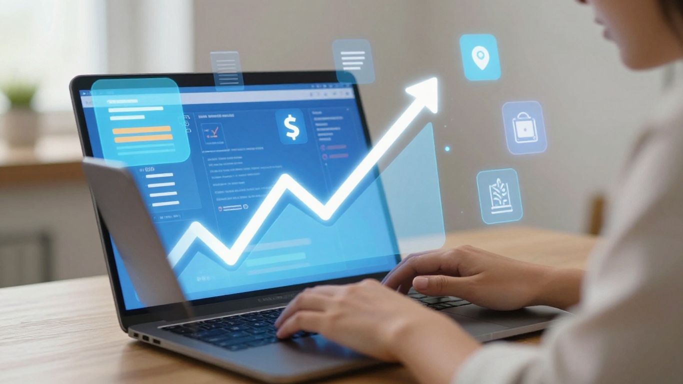 Person using laptop for affiliate marketing growth