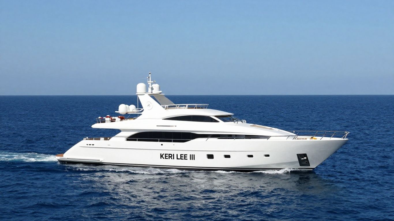 KERI LEE III yacht sailing on a clear blue ocean.