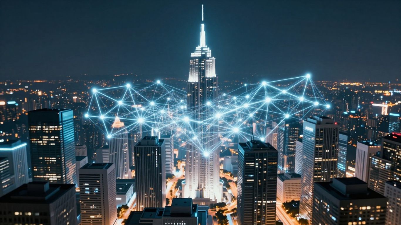 AI and futuristic cityscape