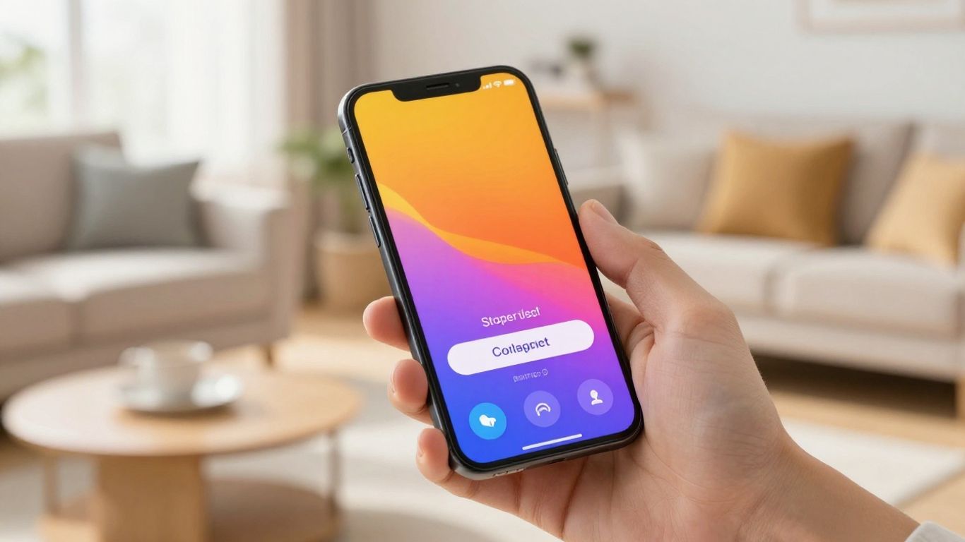 Smartphone displaying a home estimate ad