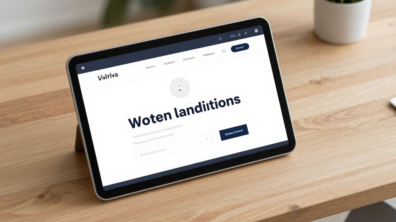 A clean landing page design with a clear CTA