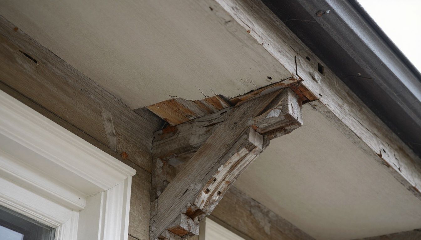 Close-up of a damaged lath-and-plaster ceiling in a Bristol Victorian terrace, showing the timber laths