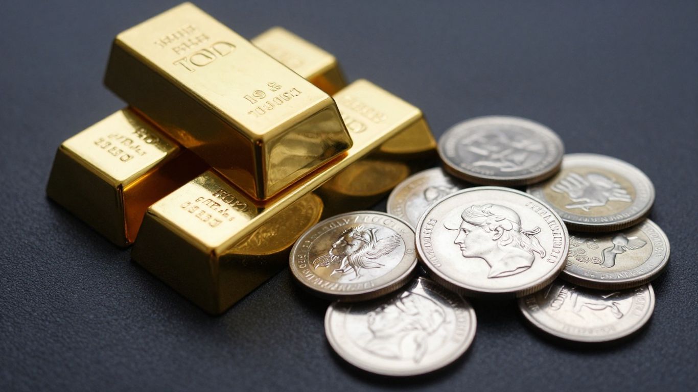 金条、银币和铂金币。