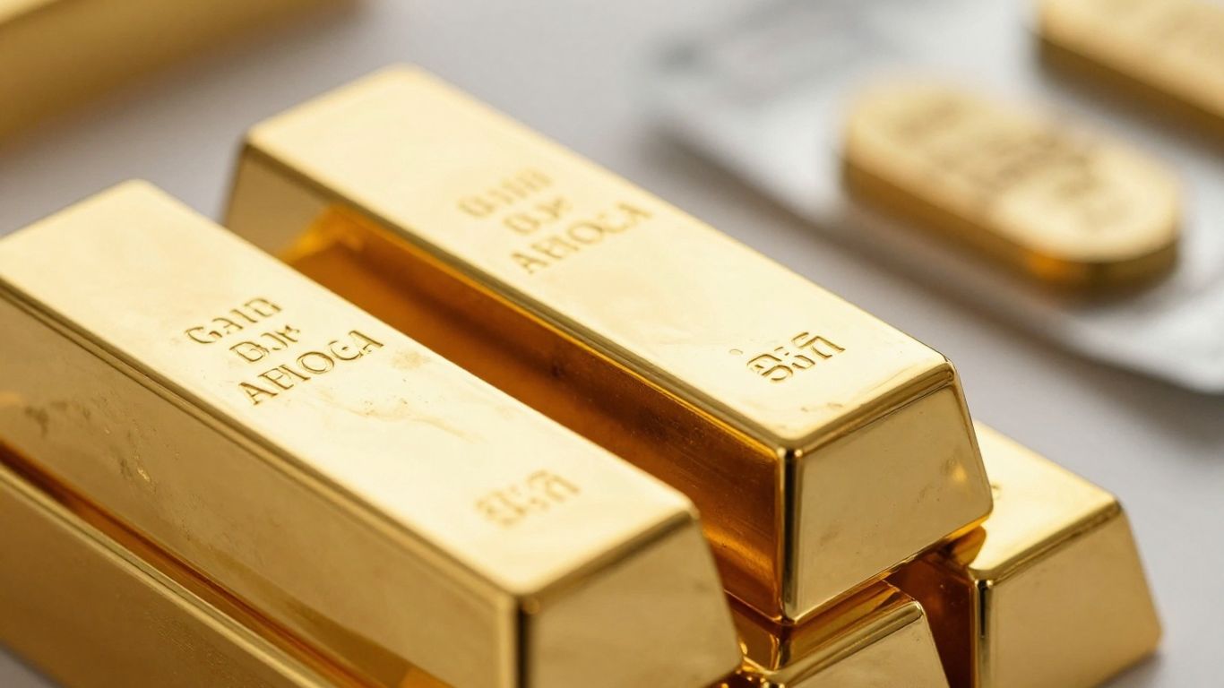 Lingots d'or et de palladium brillants.