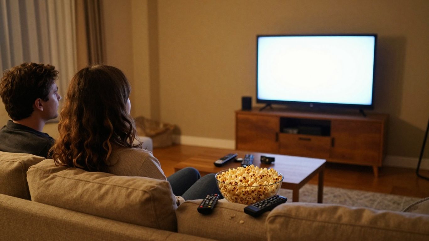 Family movie night with classic road comedy