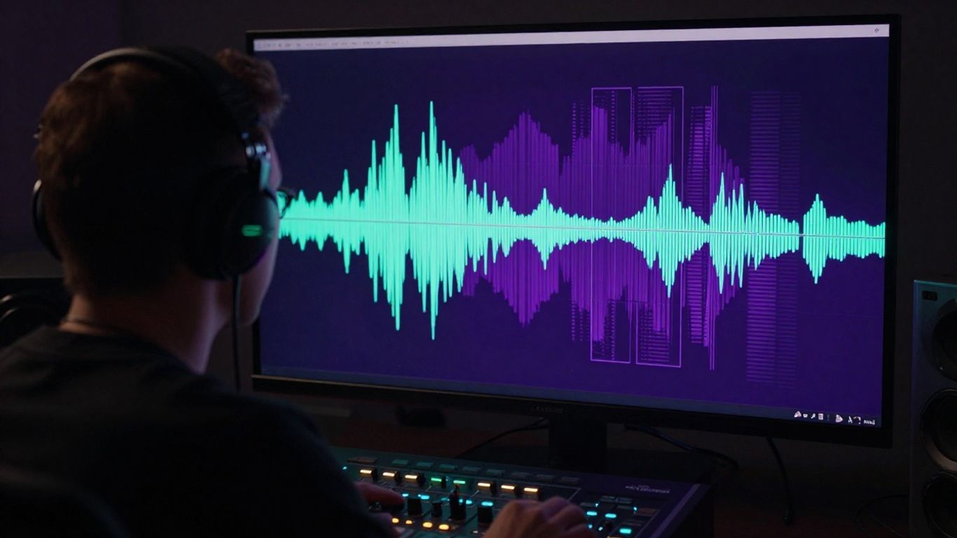 Creator reviewing synchronized music video frames