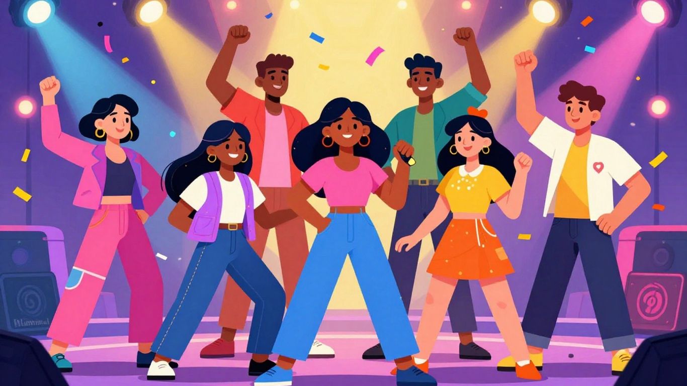 Exciting celebrity news and exclusive stories illustration.