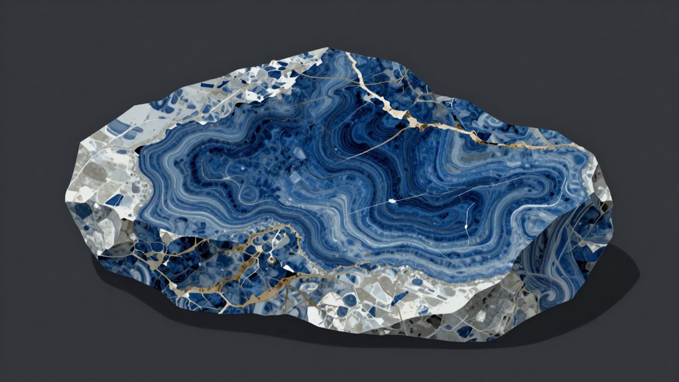 Sketch of Tempest Blue Quartzite slab