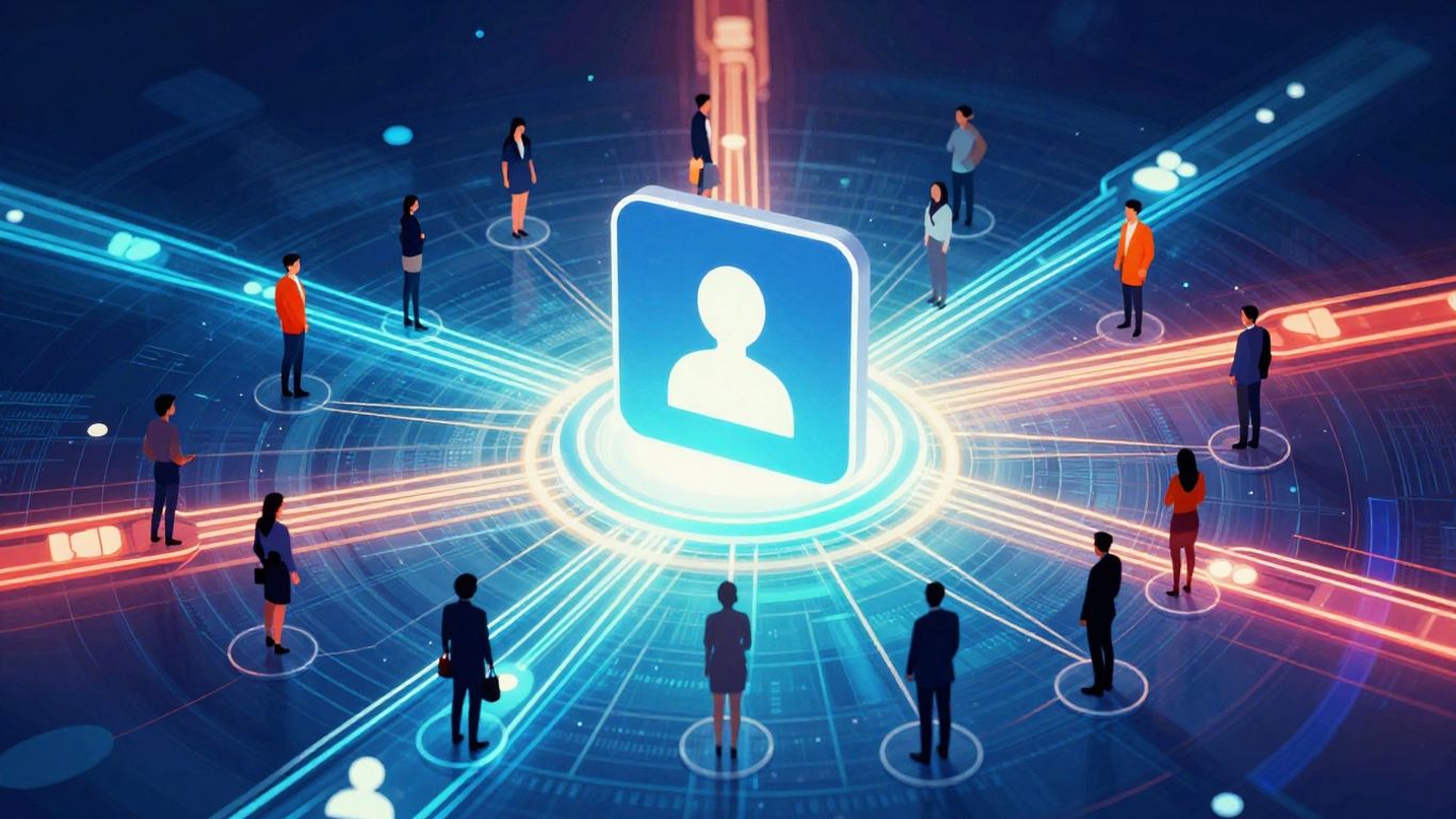 Digital connections expanding business reach to diverse audiences globally.
