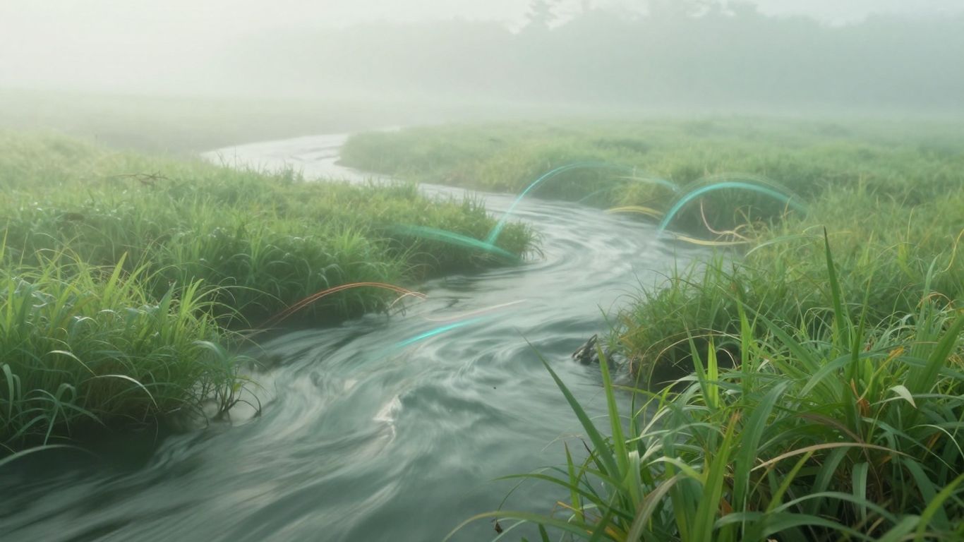 AI music video visuals for meditation and relaxation.