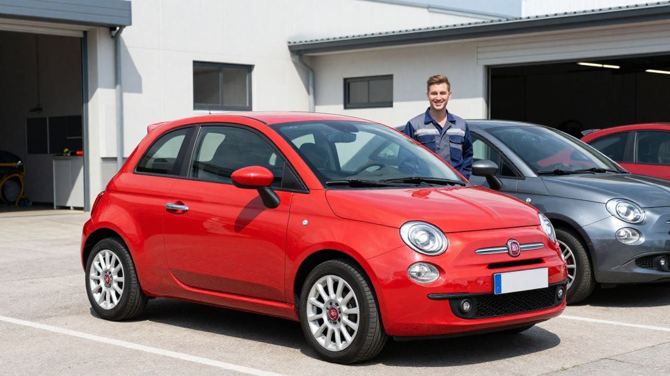 Fiat car trade-in at a wrecking yard.