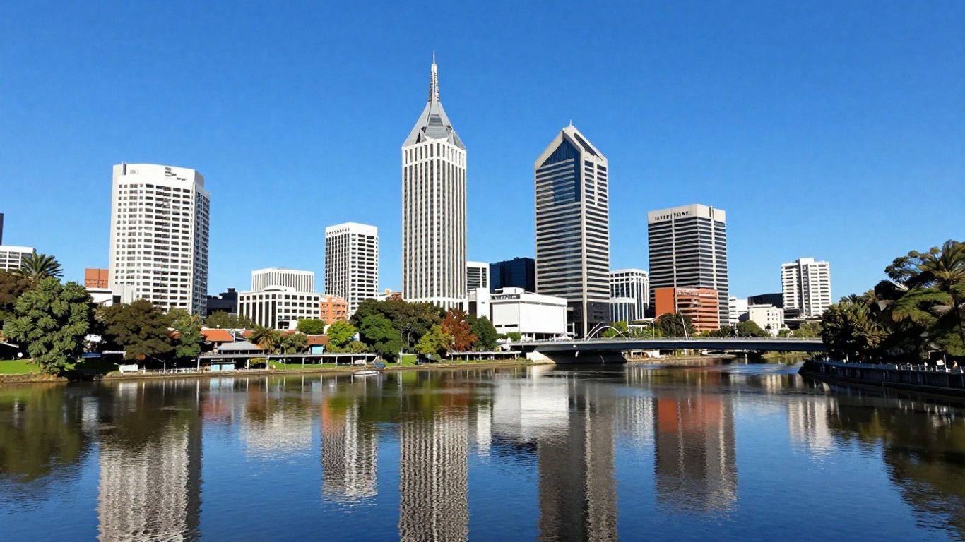 View of the river city