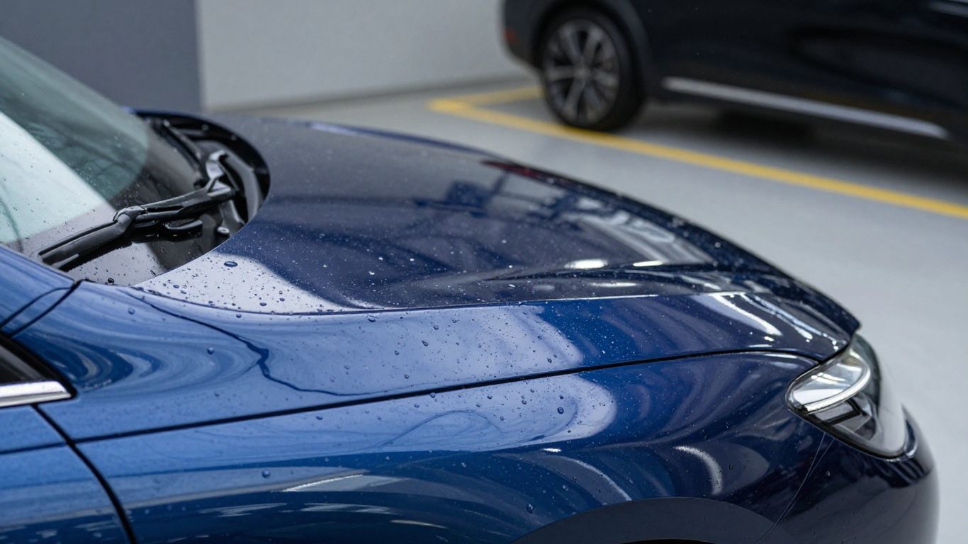 Sparkling clean car after a wash