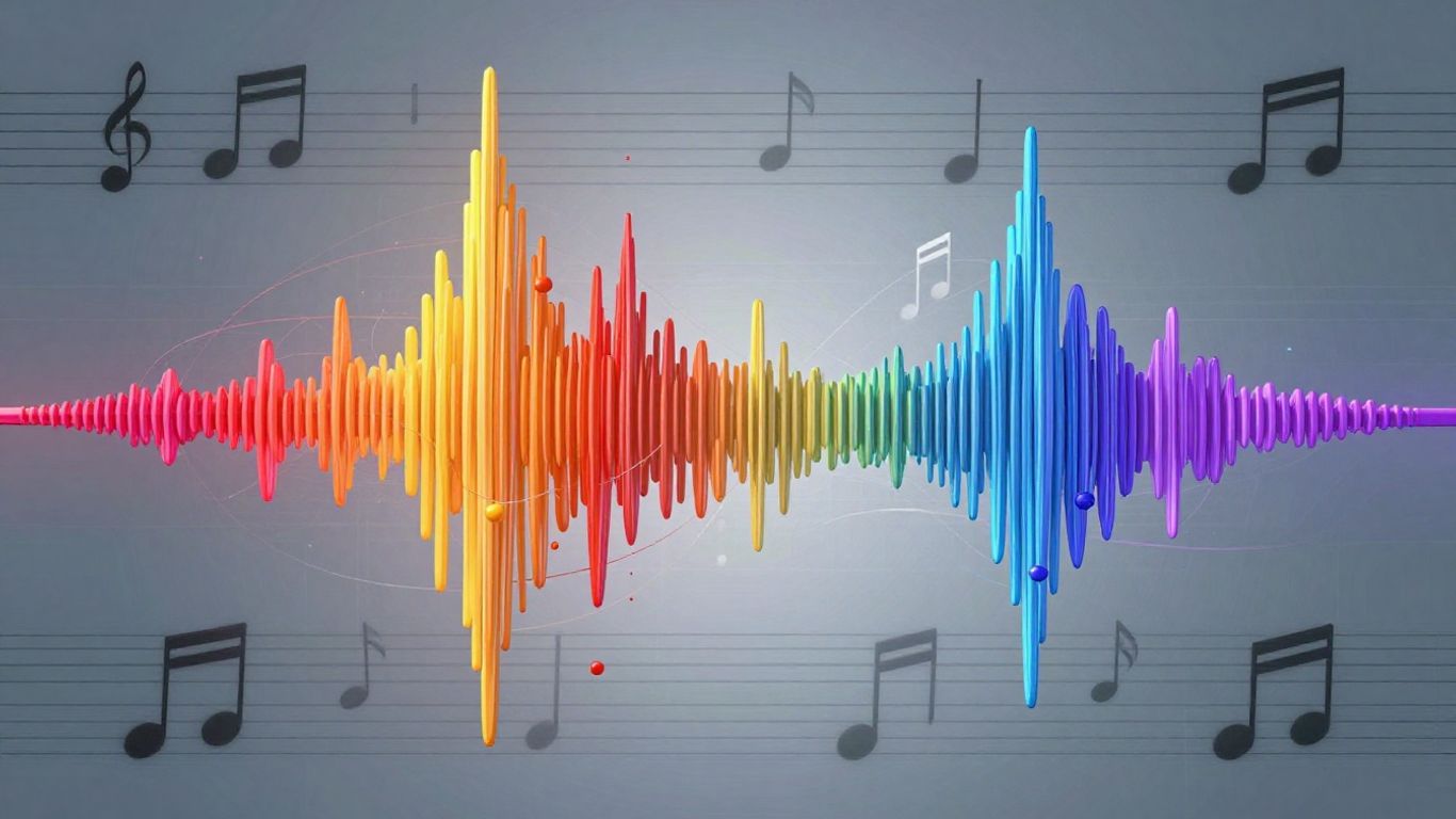 AI creating music from sound waves.