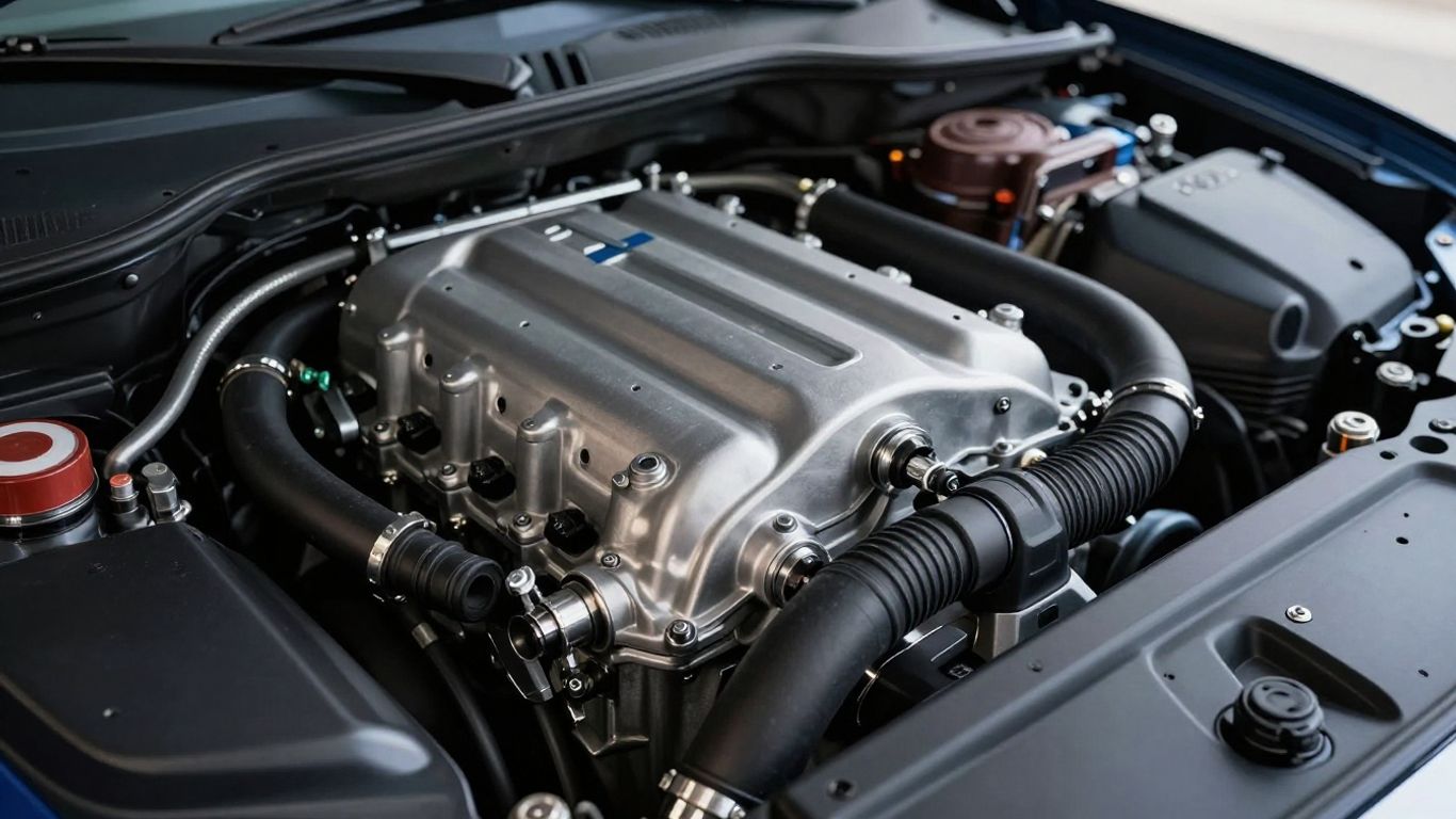 Under the hood of a luxury vehicle