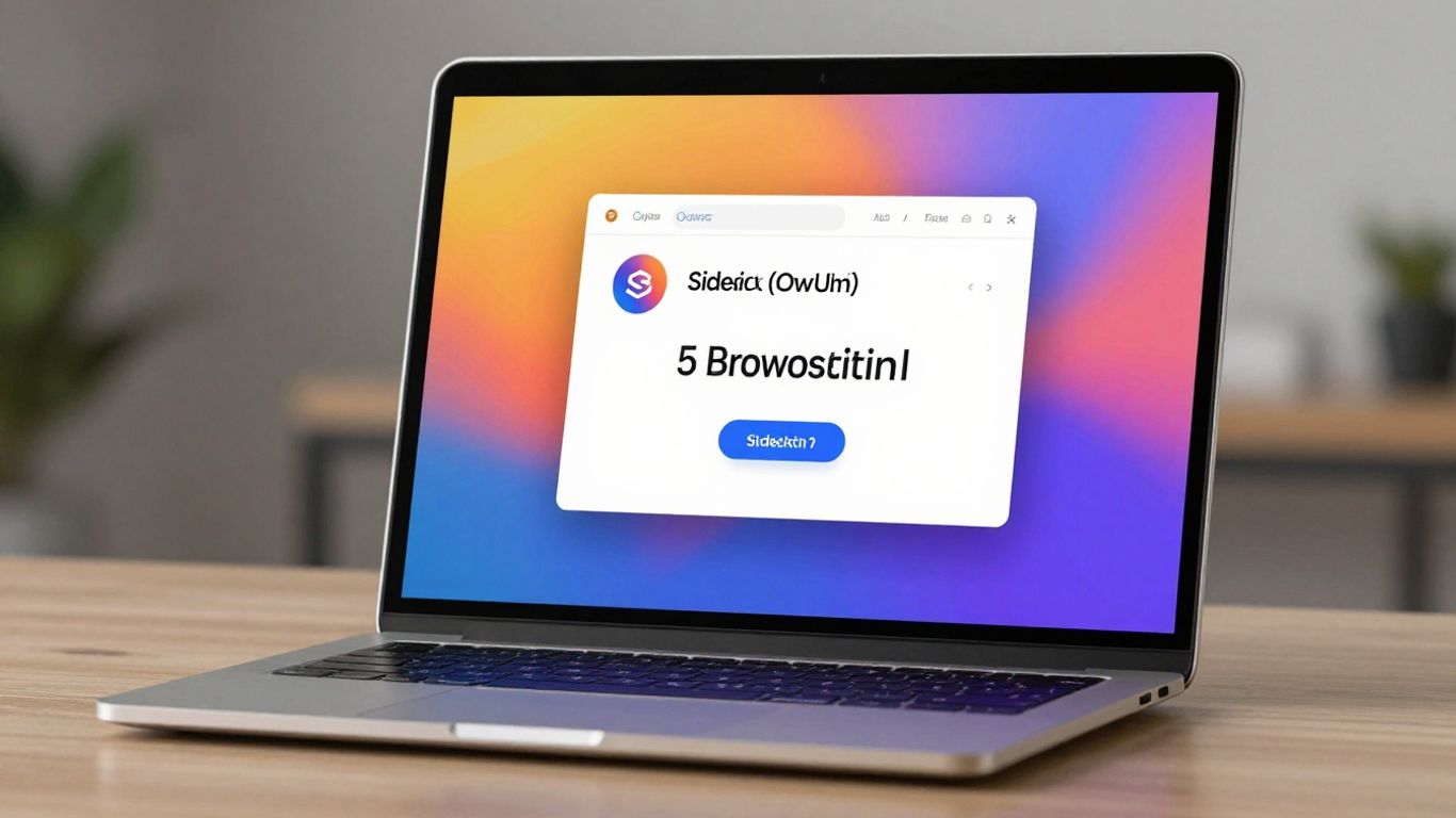 Sidekick Browser on a laptop screen.