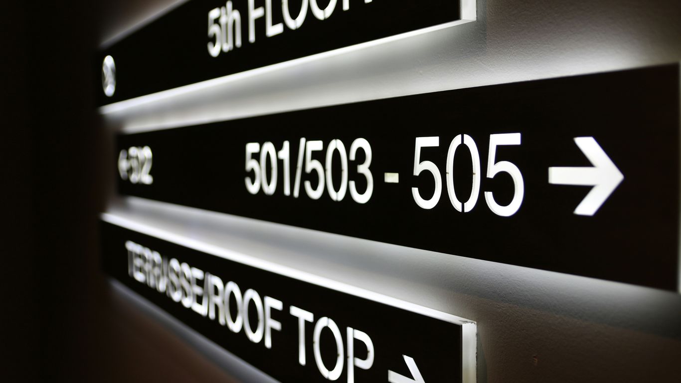 black and white lightened signages