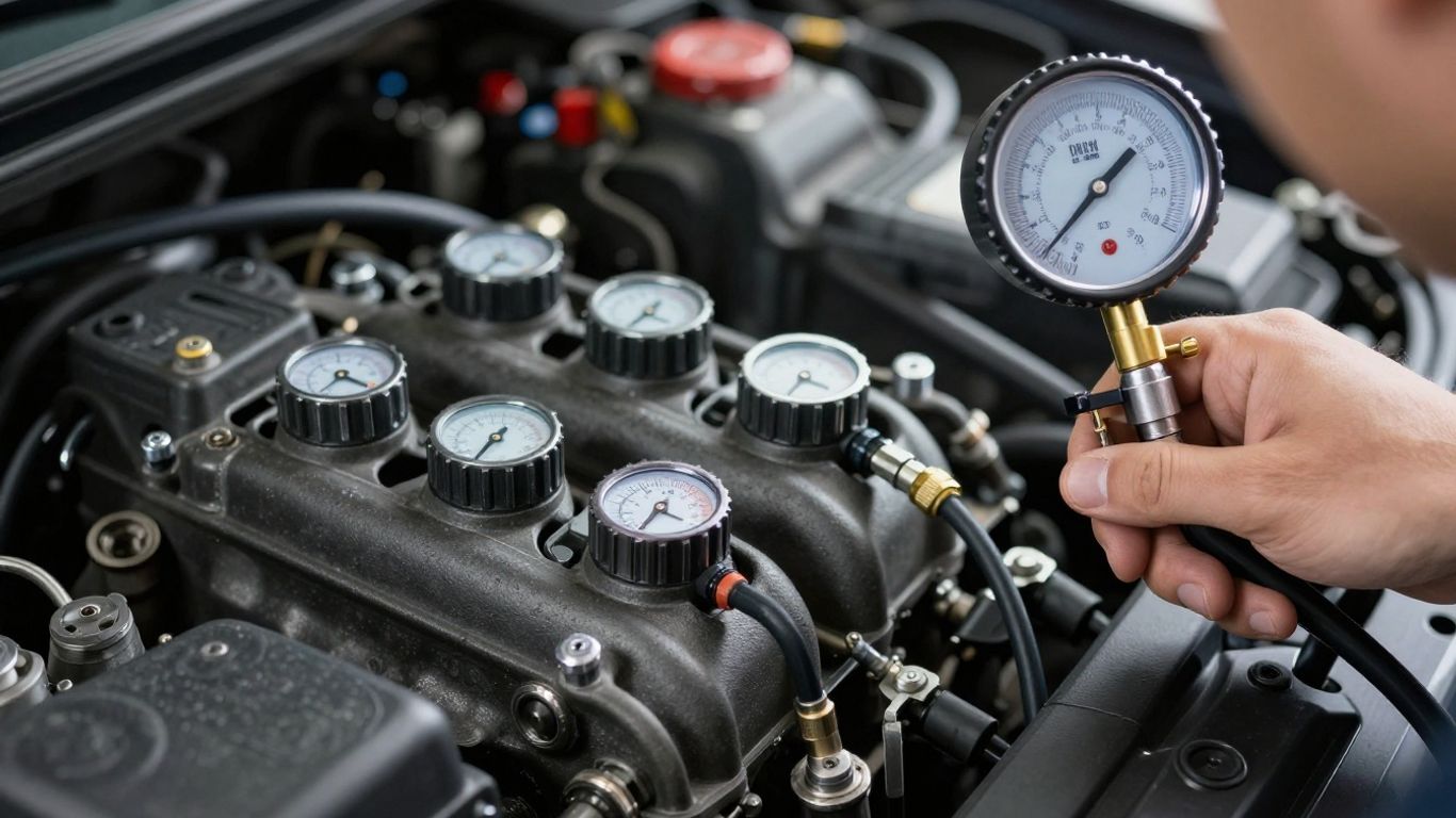 Testing compression levels before mounting the engine