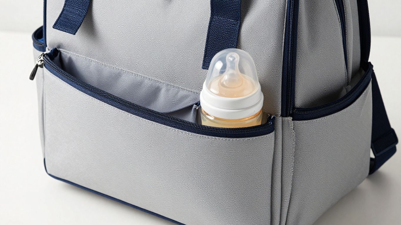 Insulated diaper bag with baby bottle