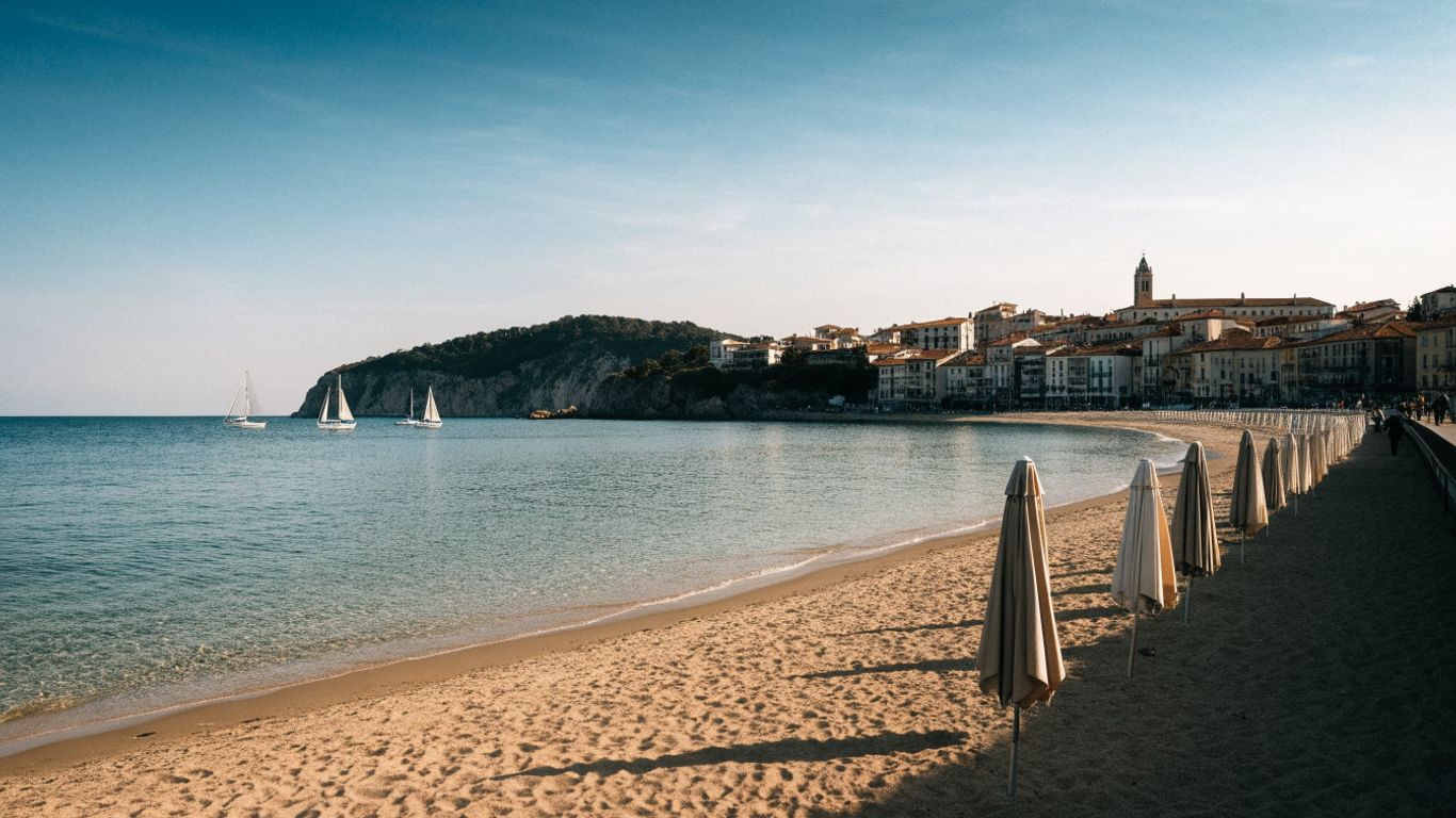 Seaside promenade and beach in Civitanova Marche