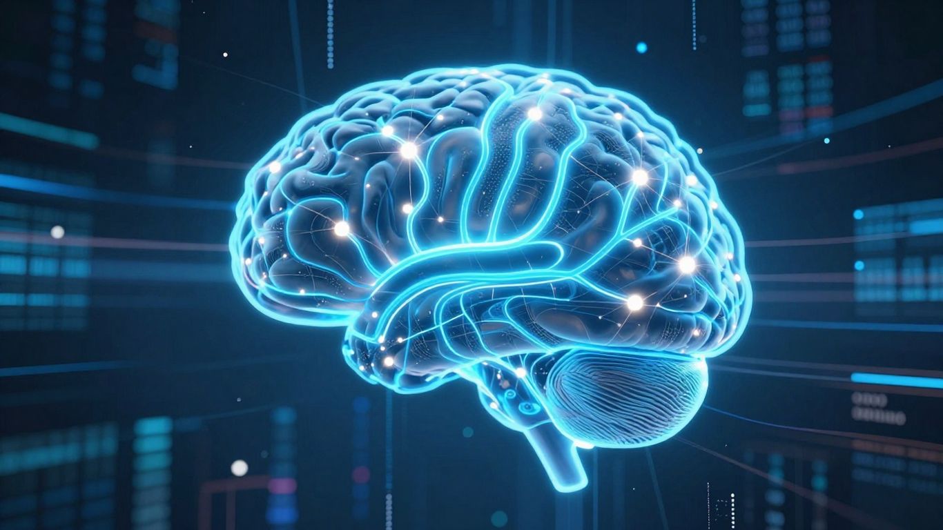 AI analyzing data streams to reduce alert fatigue.