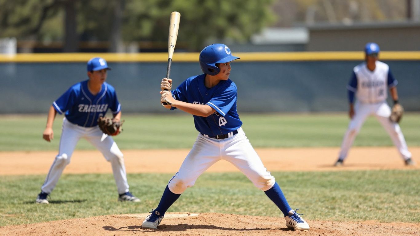Fresno Eagles baseball players in action