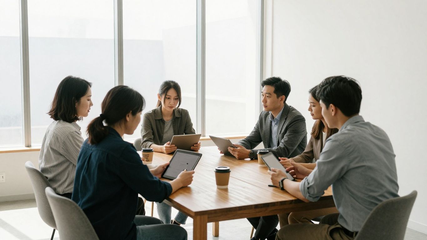Vivian Agency team collaboration meeting