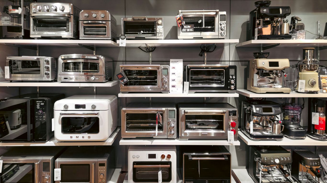 Packed electrical appliances ready for export