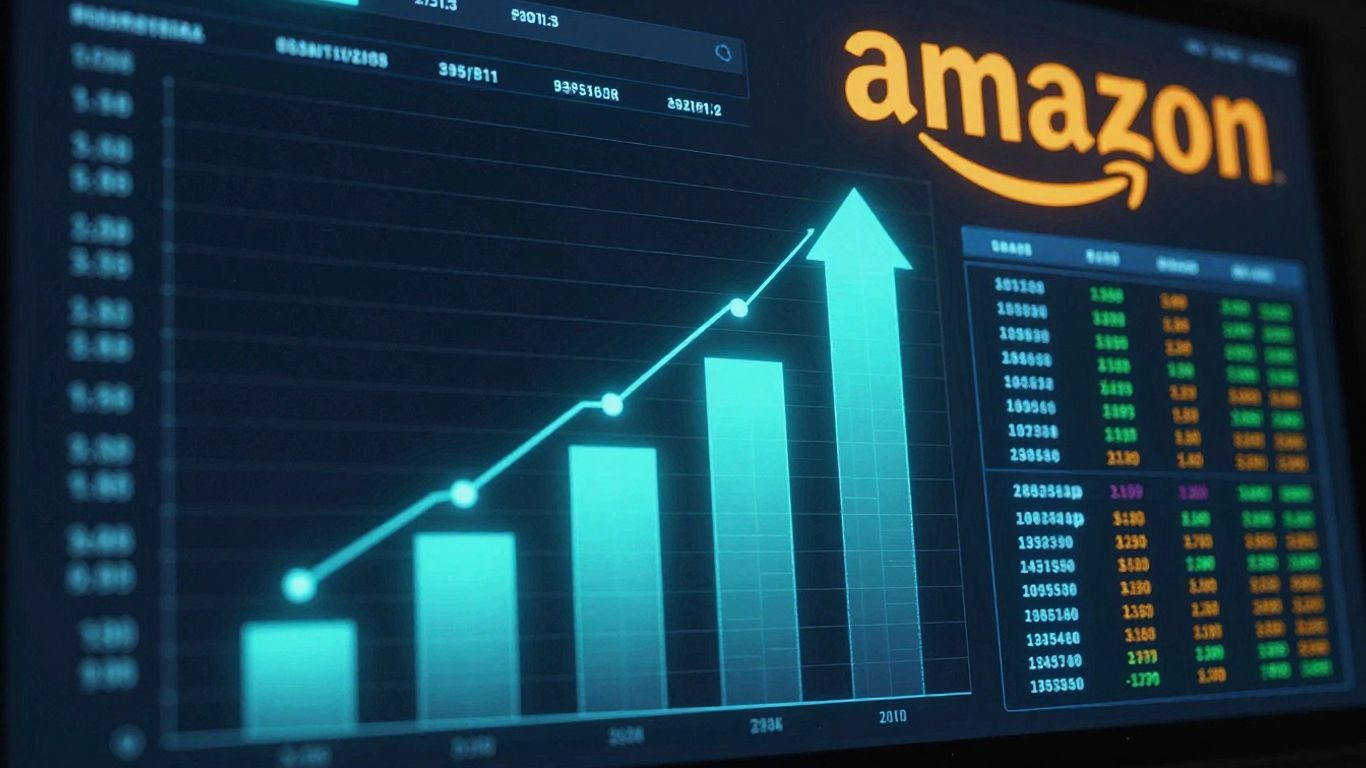Amazon PPC strategy dashboard with growth indicators.