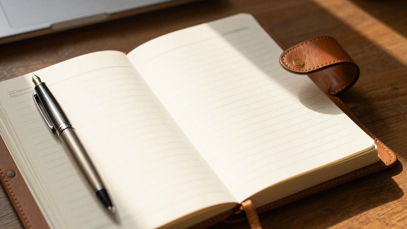 A calm person writing in a journal