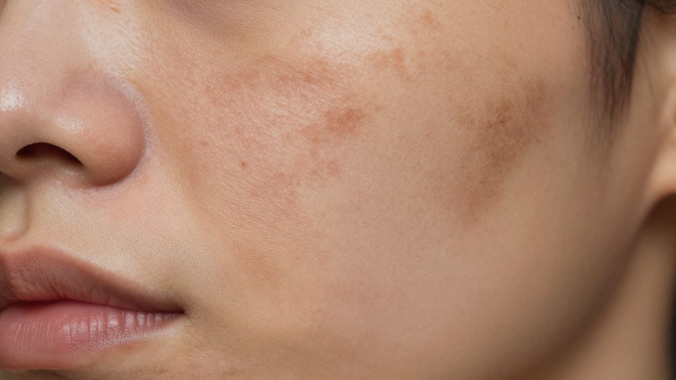 Close-up of mixed skin tones with hyperpigmentation.