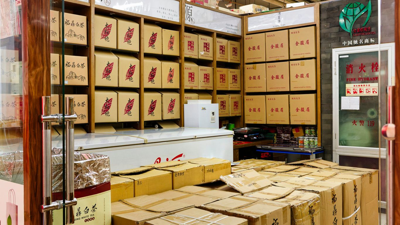 Warehouse products prepared for export