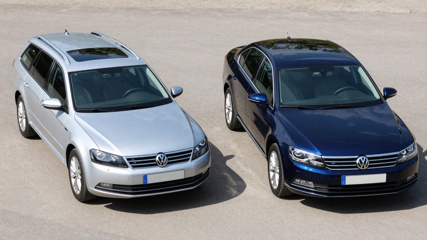 VW Passat Kombi und Limousine nebeneinander