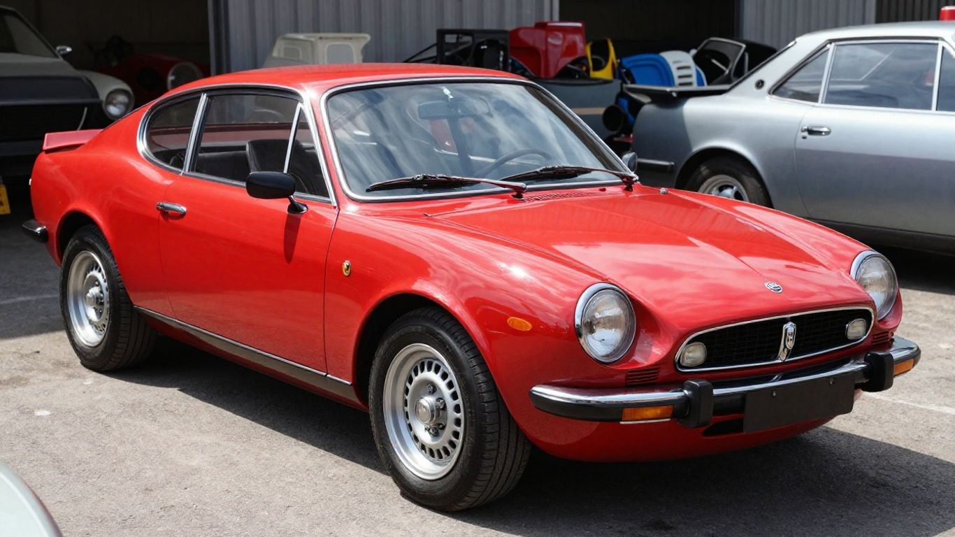 Fiat Abarth car parts in a Melbourne wrecking yard.