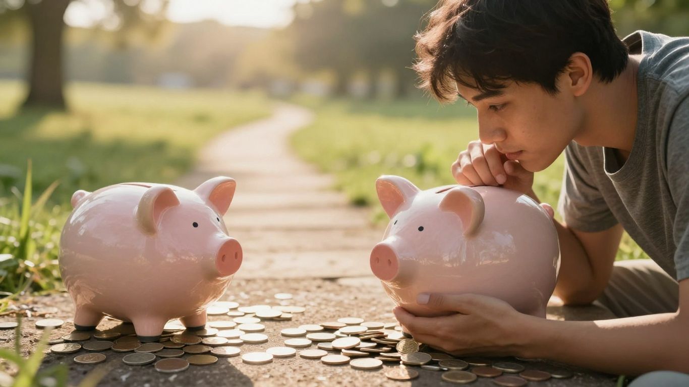 Persona planeando su futuro financiero con un plan de ahorro.