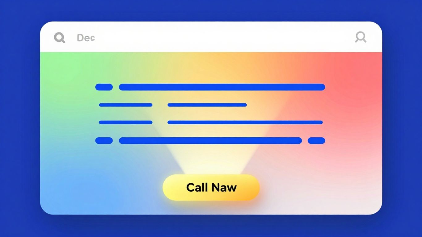 Website interface with glowing buttons and flowing lines.