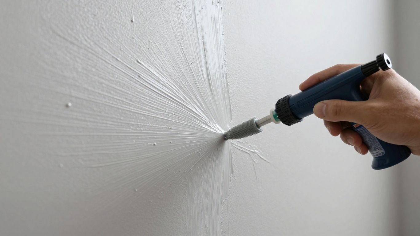 Homeowner applying liquid waterproofing to exterior wall.