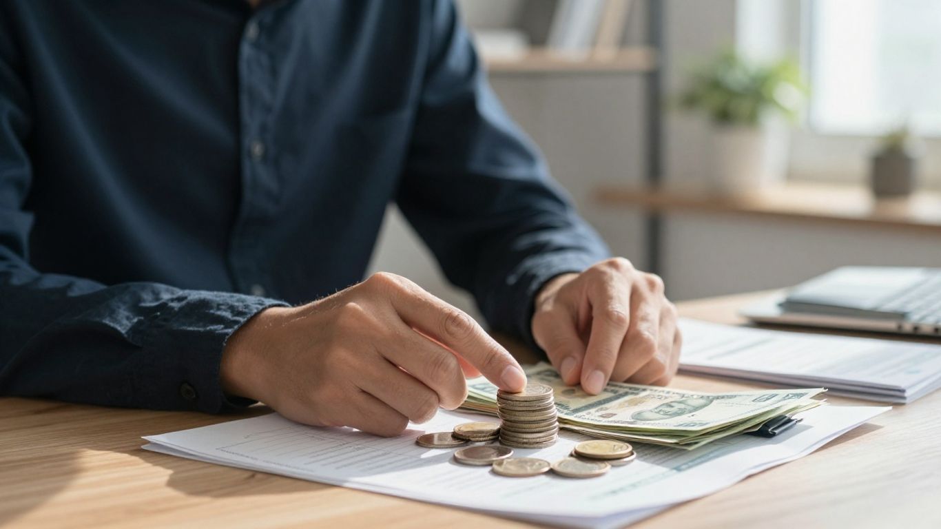 Persoană analizând economii și investiții personale.