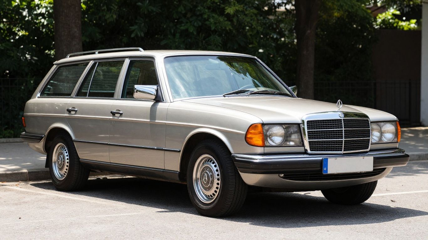Mercedes 300 Td im Freien geparkt