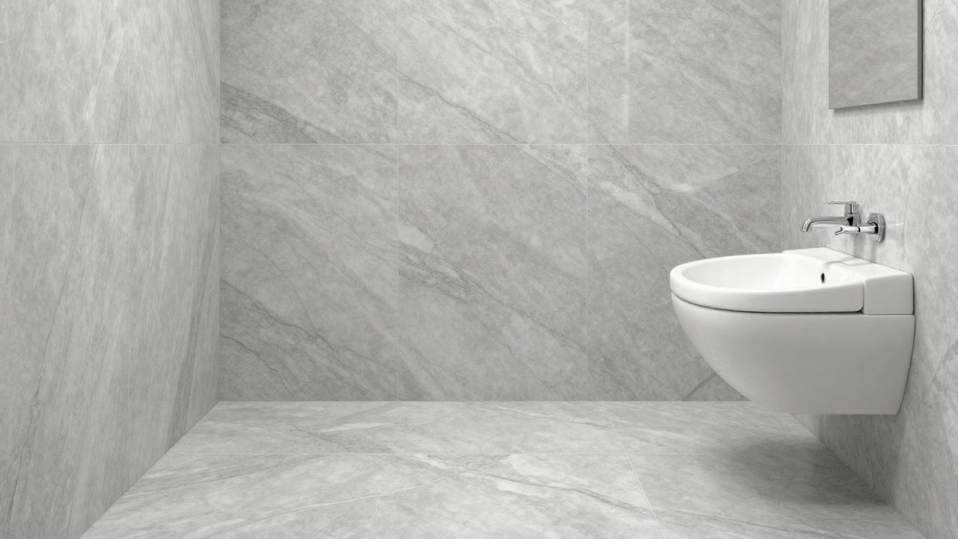 Tundra Gray marble bathroom tile design sketch